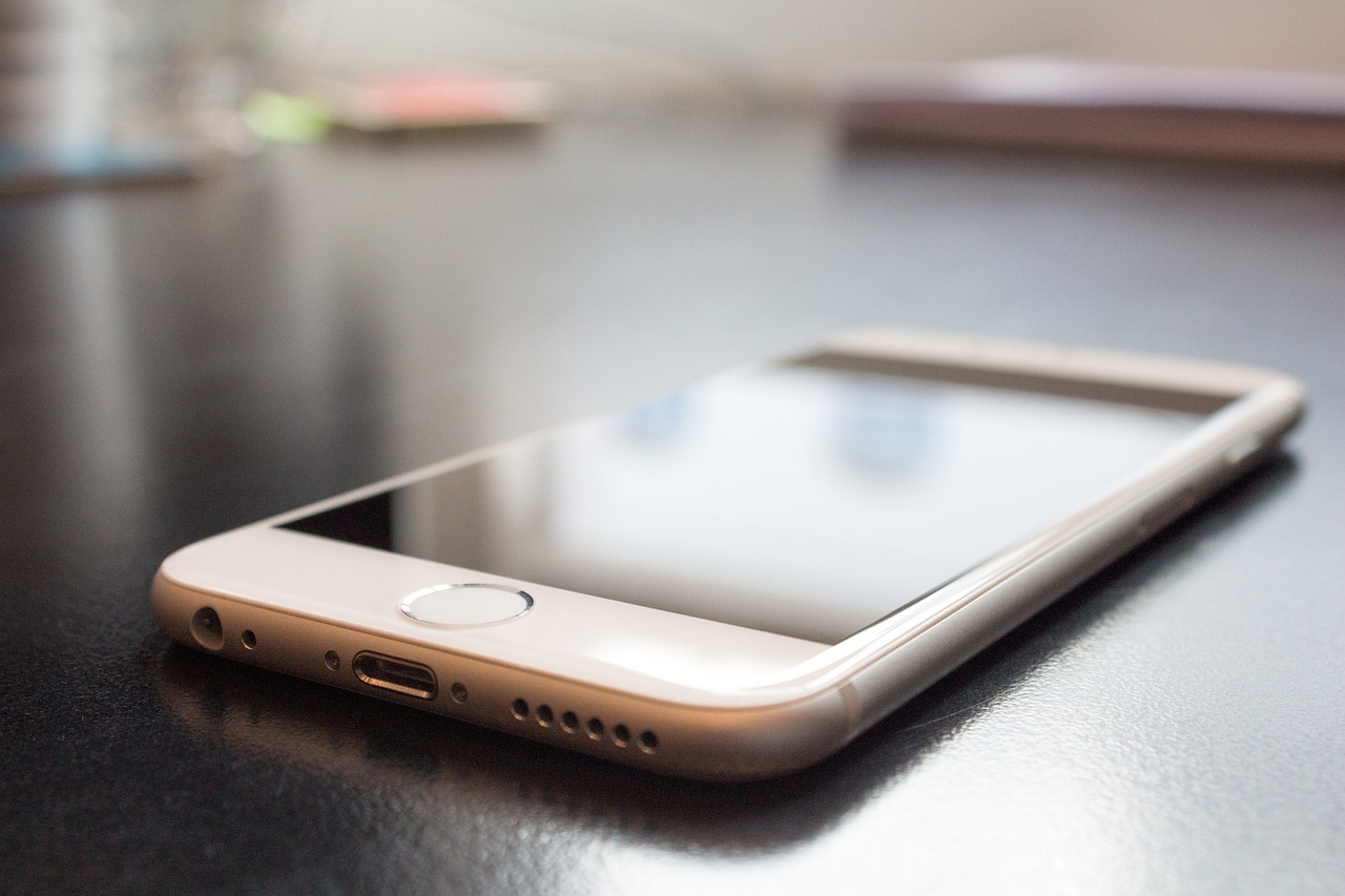 iphone sitting on table