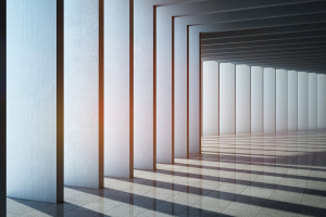 Modern architectural design with rectangle columns